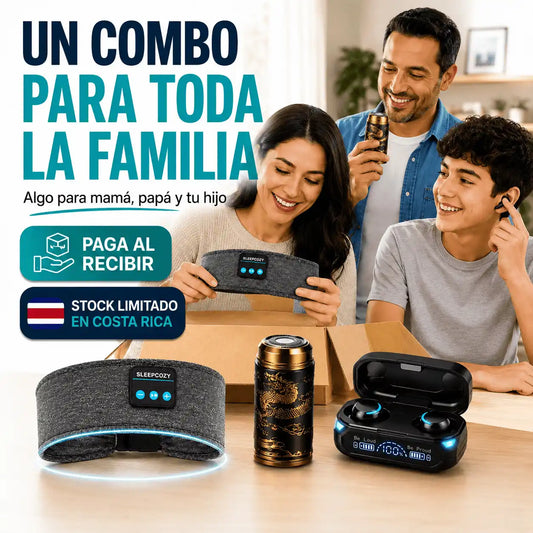 COMBO FAMILIAR 3 EN 1: Diadema Bluetooth, Afeitadora, Audífonos 😱🎁