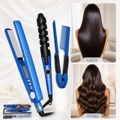 KIT BABYLISS PRO | Plancha + Rizadora + Peine
