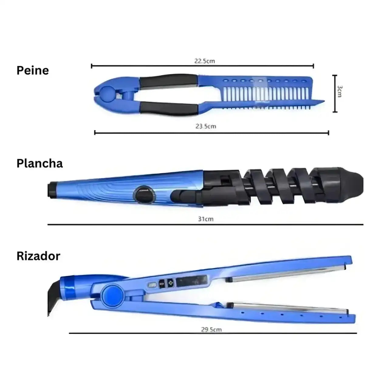 KIT BABYLISS PRO | Plancha + Rizadora + Peine